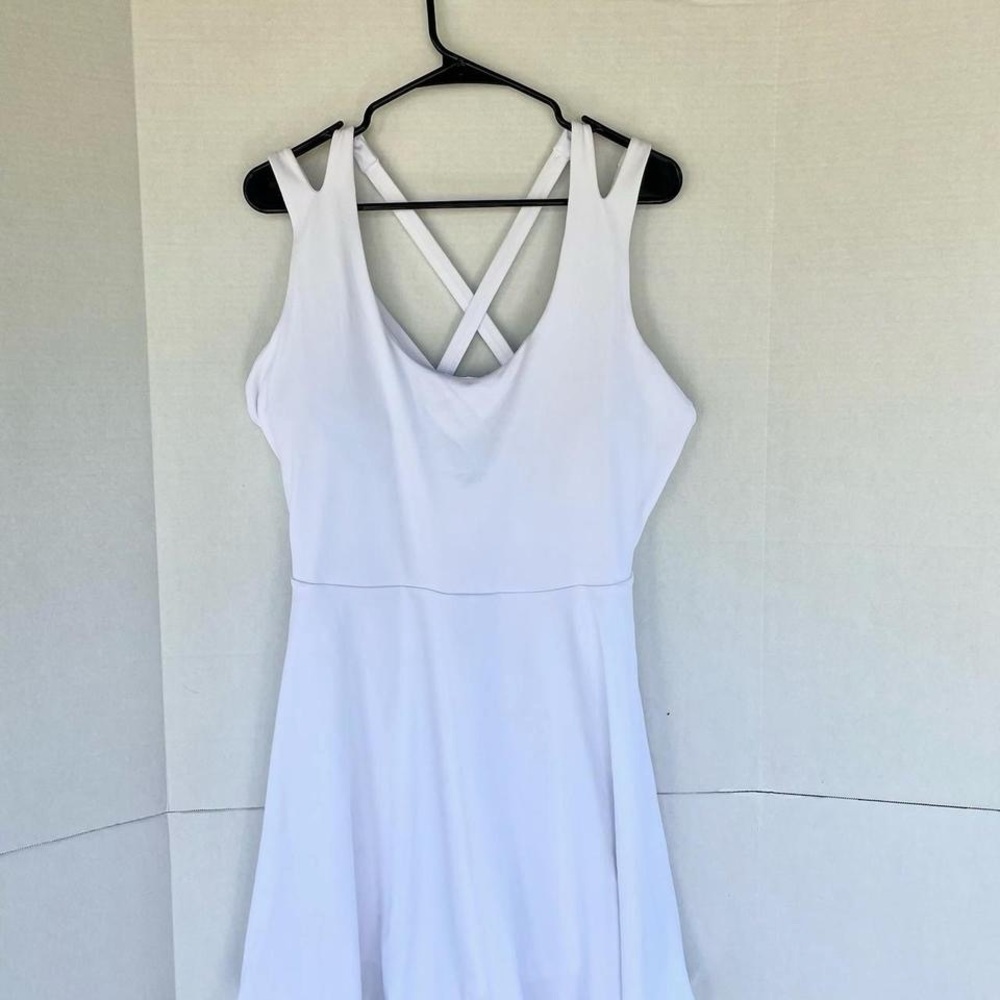 White Fabletics Workout Dress